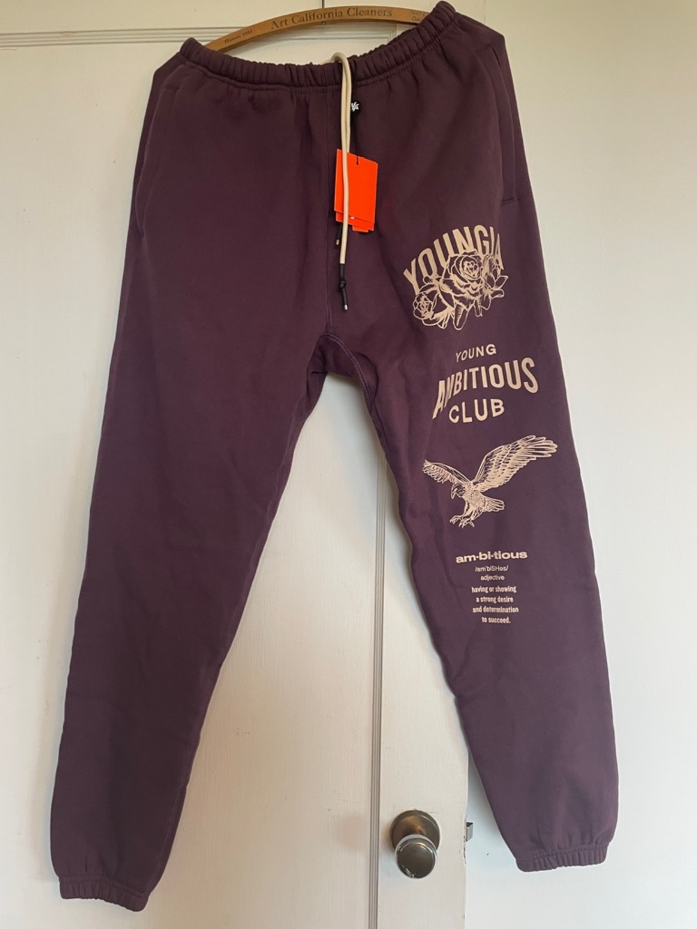 YoungLA Purple/Plumb Ambitious Club Graphic Sweatpants